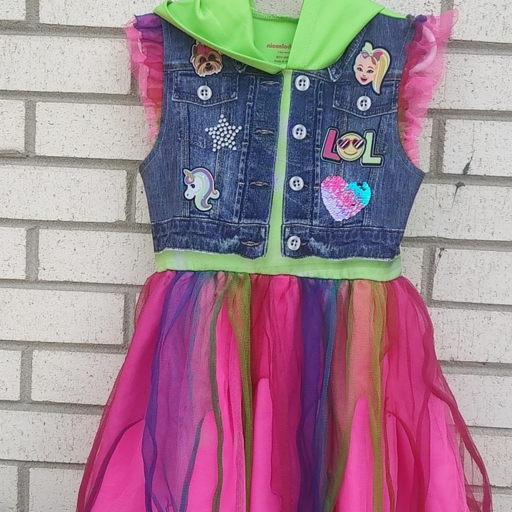 Nickelodeon Neon Tulle Hooded Dress - Picture 7 of 11